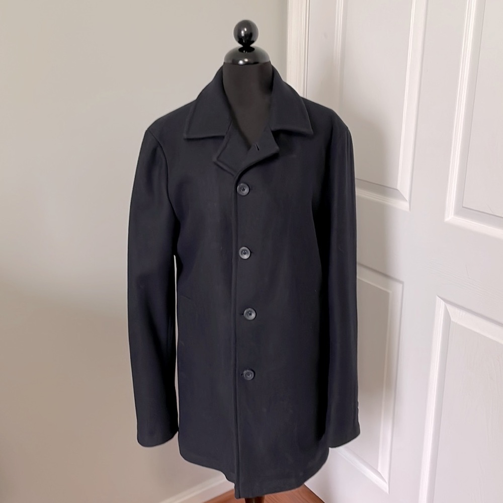 American Eagle Outfitters, navy blue, Men’s pea coat in size M. Worn once. - Picture 1 of 6